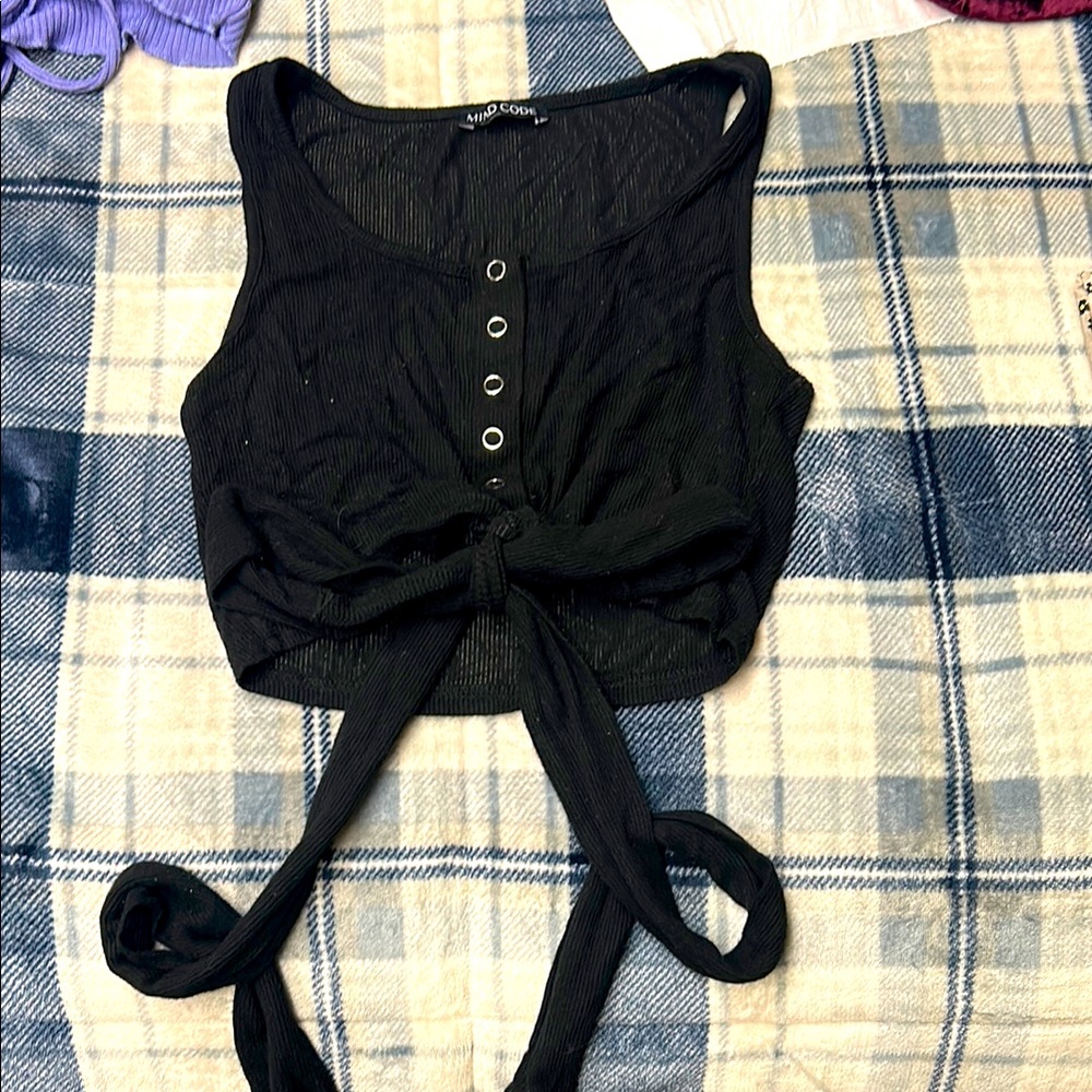 Black Crop Top by Wild Fable